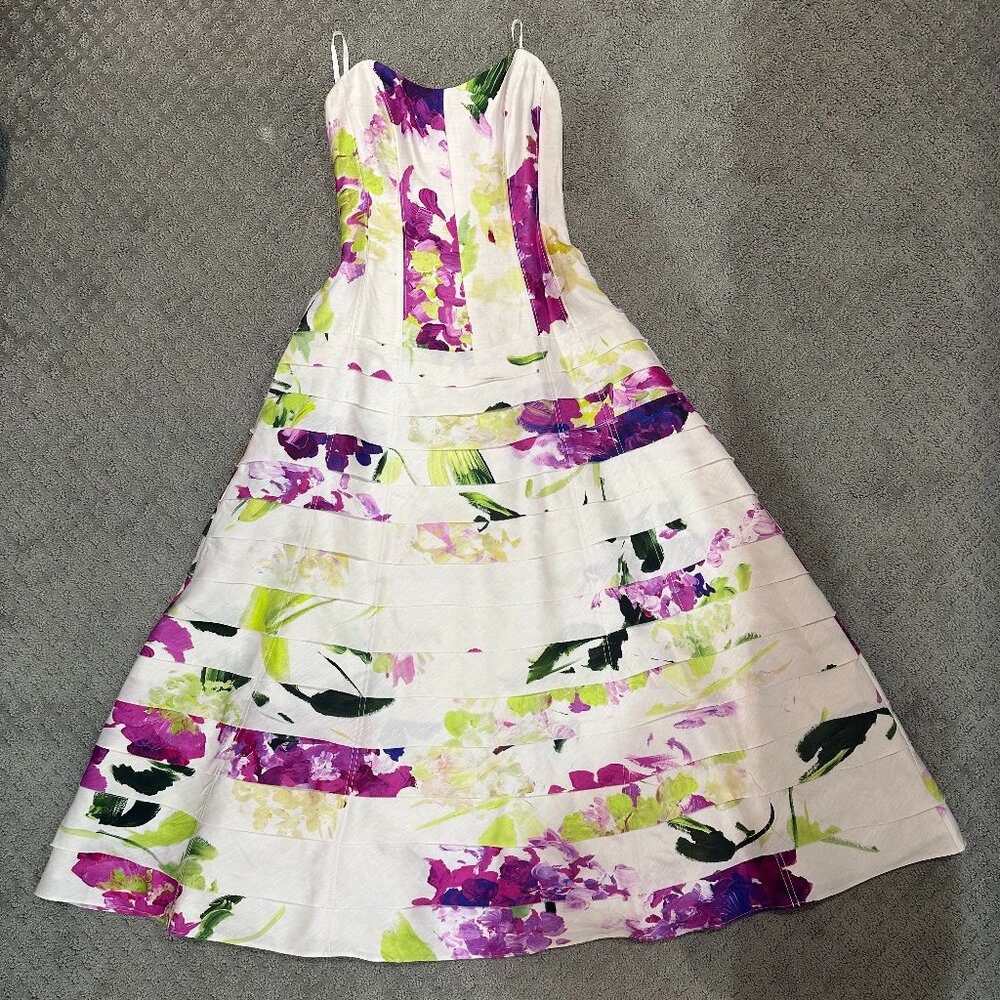 Aje Victoria Midi Dress in Color Wild Hydrangea